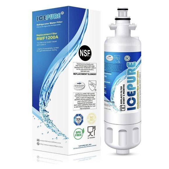 Icepure RWF1200A Water Refrigerator Replacement Filter LG Kenmore - Picture 1 of 5